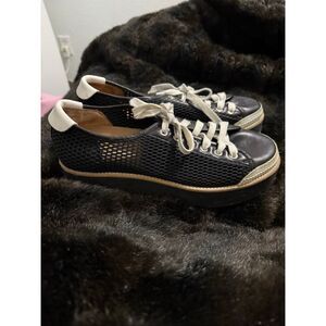 Flamingos Sneakers Leather/mesh Upper Man Made Sole Black 40  7 shoes